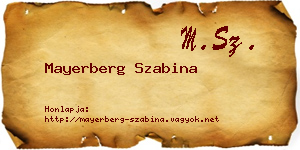 Mayerberg Szabina névjegykártya